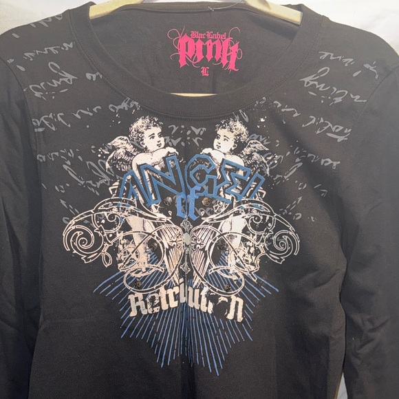 Black Label Tee with Pink Graphic - Picture 5 of 5